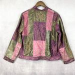 Chico's Vintage Womens Patchwork Embroidered Jacket Size M Boho Indie Artisanal Eclectic Photo 5