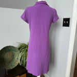 Lands' End Lands’ End Purple Pique Cotton Polo Shirt Dress sz 6-8 Small Preppy Tennis Prep Photo 2
