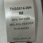 THML Women's Blue/White Striped Tropical Boho Embroidered Tank Top Size Medium Photo 4