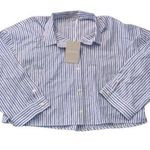 Everlane  blue striped PJ top size medium Photo 0