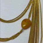 Amrita Singh  layered amber color stone necklace Photo 1