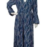 Chelsea28 Women's Med Pleated Puff Shoulder Long Sleeve Dress Vneck Cottagecore Photo 0