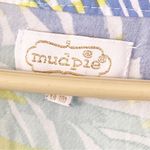 Mud Pie  Tunic Women's Size Medium Blue Green Tropical Beach Roll Tab Sleeves Top Photo 3