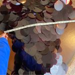 ASOS ARRANGE high neck paillette sequined fringe hem maxi dress in merlot size 2 Red Photo 9