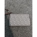 DKNY  Wristlet Pouch Logo Print Zip Around Card Case Wallet‎ Clutch Beige Photo 2