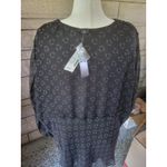 Maggie Barnes 34W Black Gold Sheer‎ Long Sleeve Dress Party Career Size 32W Photo 1