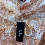 Lulus NWT  Radiant Suggestion Paisley Babydoll Dress Size Large Photo 5