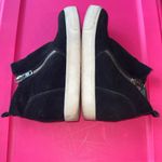 Steve Madden  Wedgie Sneakers Zip up Ankle Bootie Black Suede Leather 8M Photo 6