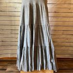 CAbi Dress Gray Heathered Resort Tiered Sleeveless Maxi Size Small Photo 7