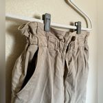 MOTHER the Yoyo Ruffle Greaser Ankle Pants Sz 28 Paper Bag Waist in Medium Khaki Tan Photo 10
