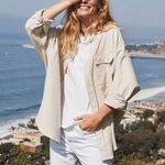 FRANK & EILEEN Mcloghlin Shirt Jacket in Natural Size X Photo 0