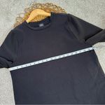 ZARA  Buttoned Sweatshirt Black Crew Neck Long Sleeve Size M Photo 12