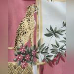 Alfred Dunner Vintage coastal Grandma Grannycore 100% silk cheetah tropical blouson jacket 16 Photo 6