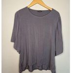 Point Sur J. Crew Women's Gray Flutter Sleeve Top Size L Size L Photo 0