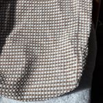 Woven Tote Bag, Crochet Style Knit, Textured, Shoulder Bag Tan Photo 1