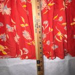 Free People  Ruthie Coral Floral Print Button Front Mini Shirt Dress flowy Large Photo 9