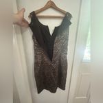 Adrianna Papell  size 10 black and gold formal dress w/ flattering waist … Photo 2