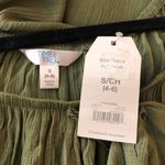 Time & Tru  Green Off-Shoulder Tassel Midi Dress Ruffle Hi Low Hem S Photo 2