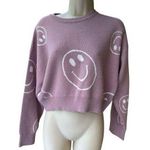 Altar'd State Altar’d State Pink Smiley Face Sweater Small Photo 0