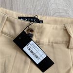 Motel Rocks NWT Motel Sakila Trouser Pleated Pants In Buttercream Yellow | Medium Photo 4