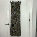Francesca's  Issa Size 4 Black, Yellow Dotted Silk Strapless Open Back Maxi Dress Photo 4