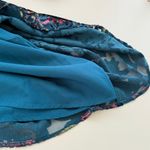 Peace‎ + Love Paisley Floral Velvet Burnout Dress Sz M Baroque Whimsy Glam New Blue Size M Photo 4