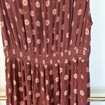 Knox Rose Boho Tiered Prairie Sleeveless Maxi Dress Brown Countryside Earth Girl Medium Photo 6