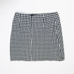 Maeve NEW  Cotton Blend Black White Houndstooth Print Pattern Button Mini Skirt 8 Photo 3