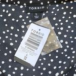 Torrid  Black White Polka Dot Blouse Tank Top Front-tie Summer Blouse 5X Photo 9