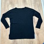 Peck & Peck  | 100% 2 Ply Cashmere Black Gray Colorblock Long Sleeve Sweater, S Photo 1
