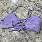 Cupshe NEW  Lace-Up Top & High-Waist Bottoms 2-Pc Bikini, Lavender, Size Small Photo 2