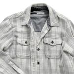Outerknown Ladies Blanket Shirt Dress Flannel Plaid Grey White Size Small Long Photo 2