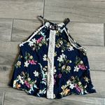 January 7  floral and crochet trim tank top Photo 0