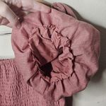 NWT A Collective Story Mauve Pink Baby Doll Mini Dress Puff Sleeves Womens Large Photo 3