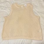 Old Navy NWT Open-Stitch Vest, Creme De La Creme, Sz. Small Photo 3