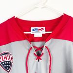 University of Miami Ohio OH Redhawks Hockey Jersey Gray Red NCHC Adult Small S Photo 5
