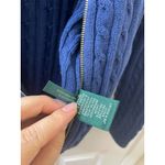 Ralph Lauren Y2K Lauren Cable Knit Full Zip Sweater XS Gold Crest Jacket NAVY Photo 8
