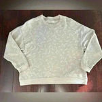 Madewell  Women’s Light Pink Bold Squiggle Double Crew Neck Sweatshirt Size Large Photo 0