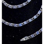 Boutique Flat Mariner Chain Necklace | White Gold Plated‎ Silver Photo 3