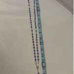 Blue Beaded Rosary Necklace Crucifix and Mary Centerpiece Christian Catholic Photo 7