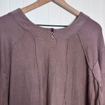 BKE  V-Neck Tunic Brown Slit Hem Long Sleeve Shirt Women’s Size XL Photo 6