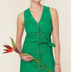 ANDIE The Navarino Dress in Eyelet Emerald Green L NWT Photo 1