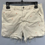 American Eagle  90’s Highest‎ Rise Boyfriend Cut Off Shorts Floral Embroidered Photo 0