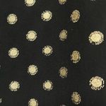 Yumi Kim  Black Gold Polka Dot Lexington Top High Ruched Neck Long Sleeve Office Photo 3