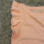 Loft Coral ruffle tank top Photo 1