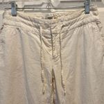 Old Navy  Pants Womens Sz 4 White Linen Stretch‎ Lined Roll Cuff Wide Leg VTG Y2K Photo 1