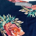 Loveappella Loveappela Stitch Fix Ernest Floral Navy Blue Swing Tank Top Photo 5