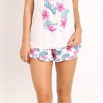 Spiritual Gangster  Hibiscus Floral Racerback Tank Top - Size Medium Photo 0