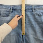 Old Navy  Size 14 Jean High Waisted Rise WOW Flare Blue Denim Light Wash Grunge Photo 10