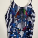 Farm Rio Embroidered Applique Stripe Mini Dress XS New Photo 9